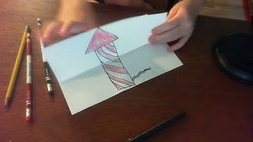 How to fold and draw a exploding firework! Happy fourth of July!!!