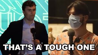 Pro Biden Student CONFRONTS Charlie Kirk With Unexpected Quesions: 