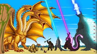 Team Godzilla & Kong vs Legendary King Ghidorah's Atomic Breath: Giant Monster Battle