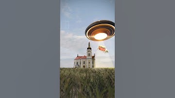 UFO Steals Car! 🚗👽 #blender #cgi #ufo #alien #funny #viral #eevee #3danimation