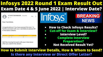 Infosys June Exam Result Out, What
