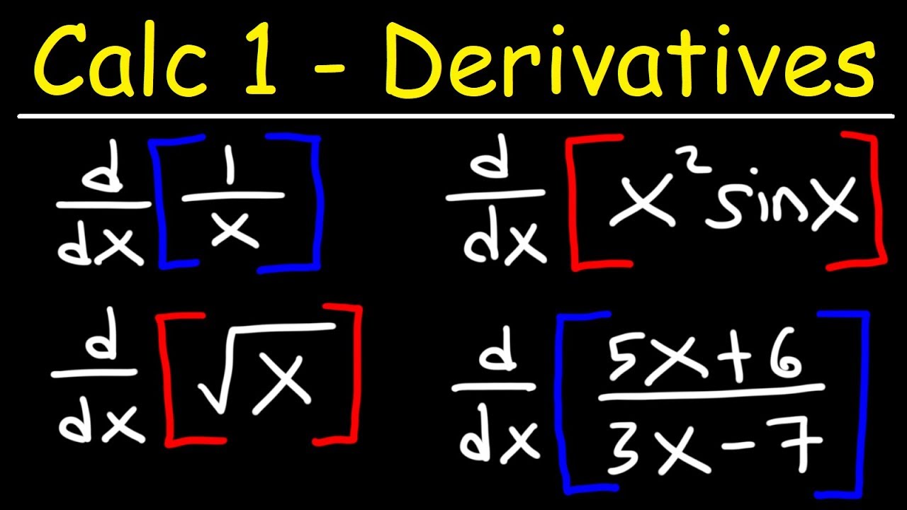 Calculus 1 Derivatives