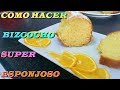 BIZCOCHO DE #NARANJA SUPER ESPONJOSO Y CASERO con zumo de naranja natural