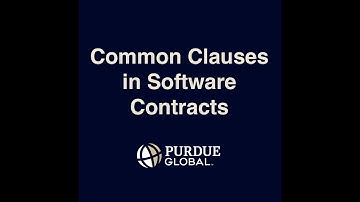 Common Clauses in Software Contracts