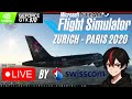 Zürich 🇨🇭 ✈ Paris 🇫🇷Bonneuil-en-France Flight Route 002 LIVE Microsoft Flight Simulator 2020