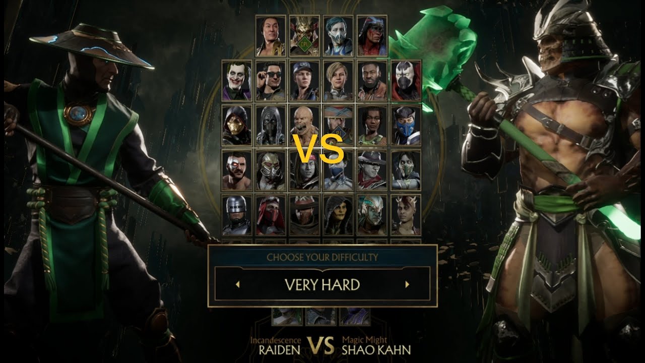 Mortal Kombat 11 Raiden vs Shao Kahn Difficulty very hard. - YouTube