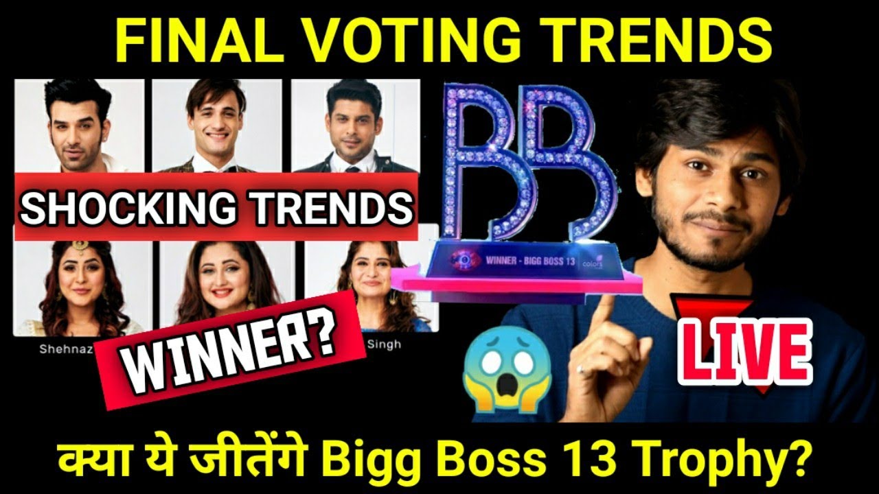 social Seaside for meget Bigg Boss 13: Final Voting Trends | Who will Win Bigg Boss 13 ? | Shocking  Final Trends - YouTube