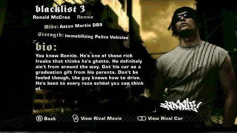 Need For Speed Most Wanted Blacklist 3 Ronnie | Lamborghini Gallardo VS Aston Martin DB9