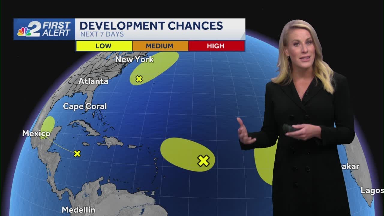 Tracking four tropical disturbances in the Atlantic - YouTube