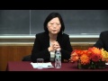 Tsai Ing-wen, "Taiwan: Policy Challenges, Choices, and Leadership in the Next Decade" -- Q & A