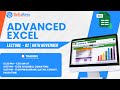 Master Advanced Excel | Live Lecture 2nd Class on 9th November