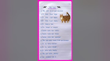 15 Lines Essay on Cat in English | Essay on Cat in English | Cat essay in English | #essay #shorts