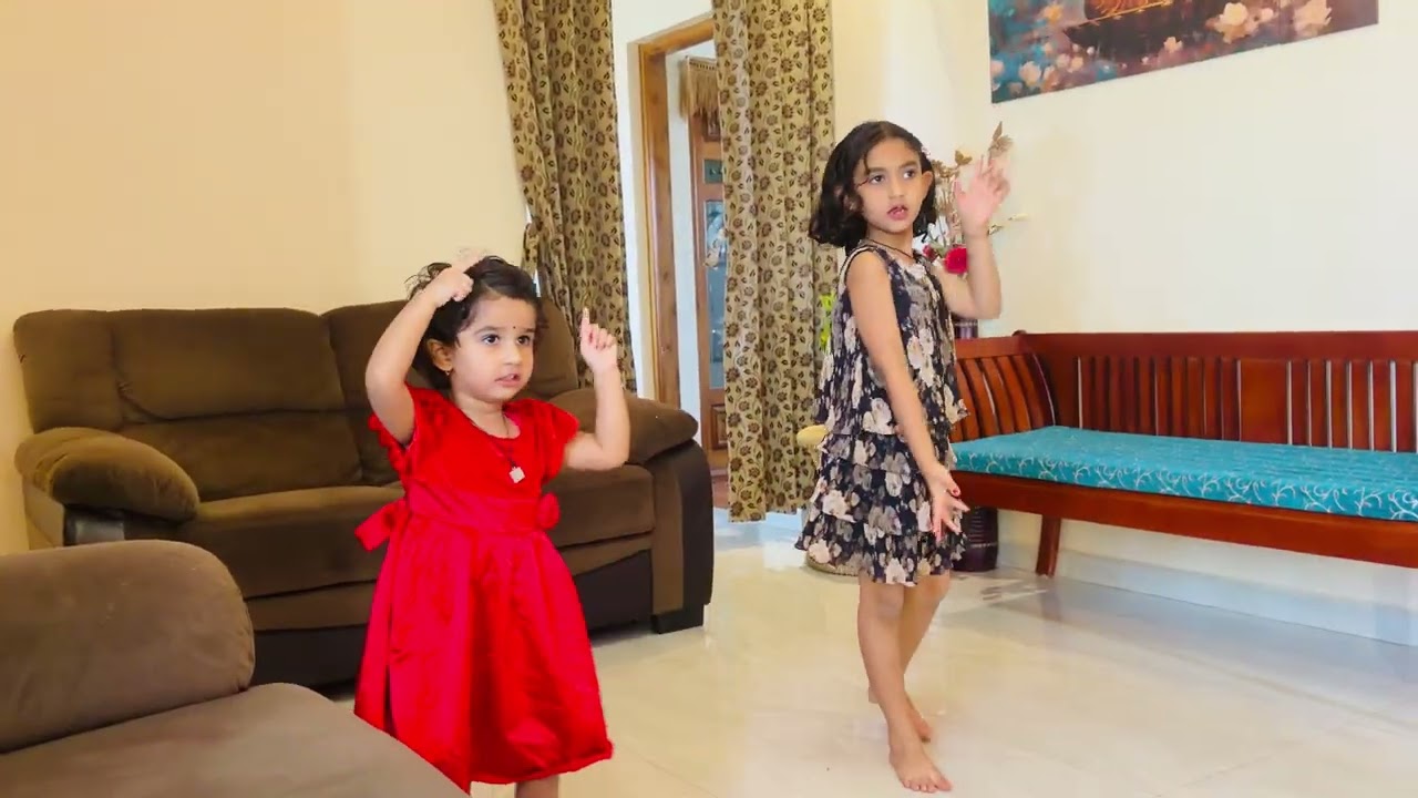 Sahasra and Aadhya self dance practice. 