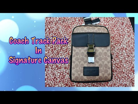 Coach Track Pack In Signature Canvas unboxing and Review - YouTube
