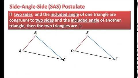 Chapter 4 Section 2 Triangle Congruence by SSS and SAS