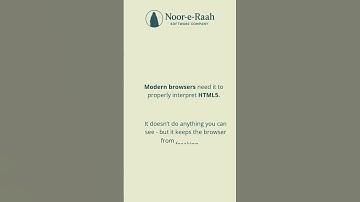 What Does !DOCTYPE html Actually Do? | HTML Explained in 60 Seconds