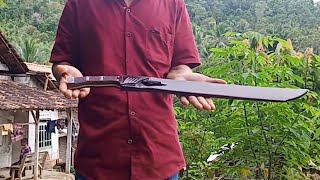 pandai besi_proses yang indah ,intip pembuatan golok berkelas bohler k110 70cm