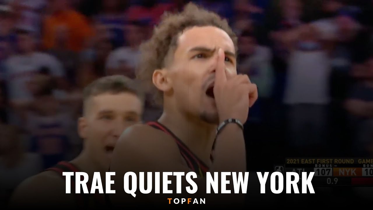 Trae Young Hit the Game Winning Floater!! | Game 1 Hawks vs Knicks | &quot;It&#39;s  quiet as f--k in here&quot; - YouTube