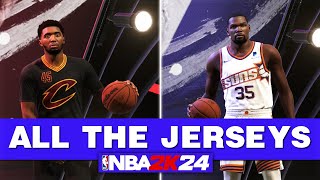 NBA 2K24: All Team Jerseys/Uniforms In The Game | Sleeved Jerseys!