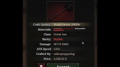 The Forge, Mythic Demon Axe