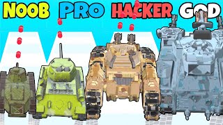 NOOB vs PRO vs HACKER vs GOD in Tank Evolution 3D