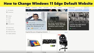 how to change the default start page for edge in windows 11