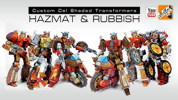 Custom Cel-shaded Transformers Junkion HAZMAT & RUBBISH By LEK Custom Toys 2022