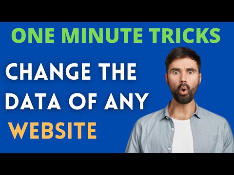 Video: Sådan ændres Data På Webstedet