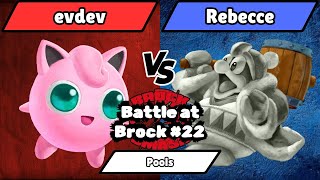 Battle at Brock #22 - evdev (Jigglypuff) vs. Rebecce (King Dedede) - Pools