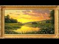English Countryside Sunset w/ Bird Song 🌄 Relaxing TV Screensaver for Home & Living Room (3 Hours)