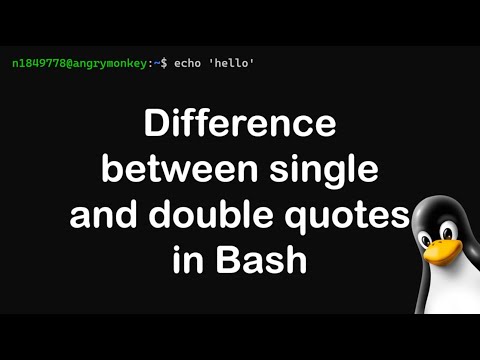 Difference between single and double quotes in Bash