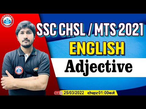 Adjective | Adjective & Its Types | MTS English Class | CHSL English Class | SSC CGL English Class