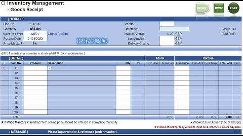 Mini-ERP Tutorial - 06. Posting & Report: Goods Receipt