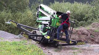 Extreme offroad challenge for Leguan 190 tracked spider lift