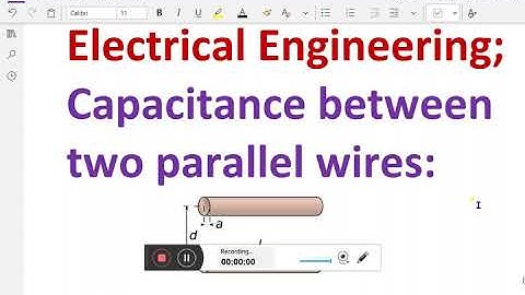 Electrical Engineering : - ( Capacitance between two parallel wires ) - 44.#electricalengineering