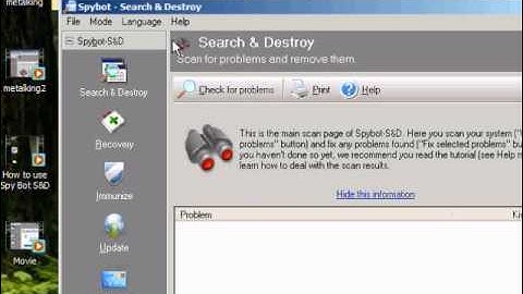 How to use Spybot Search & Destroy
