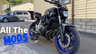 All the MODS on my Yamaha FZ07 !