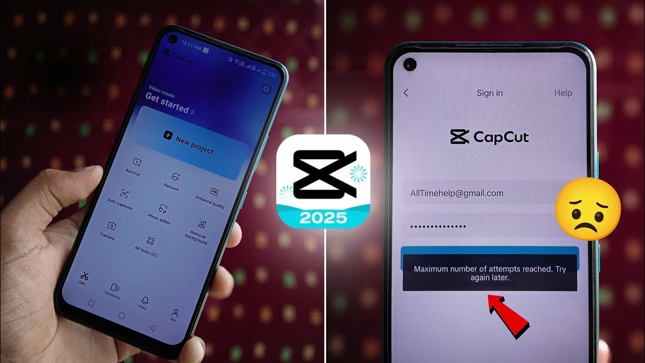 How to fix Capcut Maximum Number Of Attempts Reached Problem | Capcut Login Problem