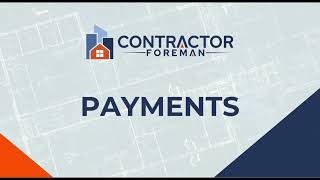 Posting Invoice Payments with Contractor Foreman