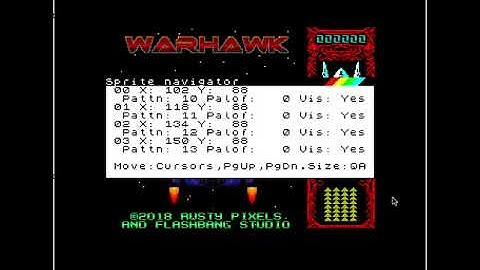 ZEsarUX emulator - New TBBlue debug menus Video layers and Sprite Navigator