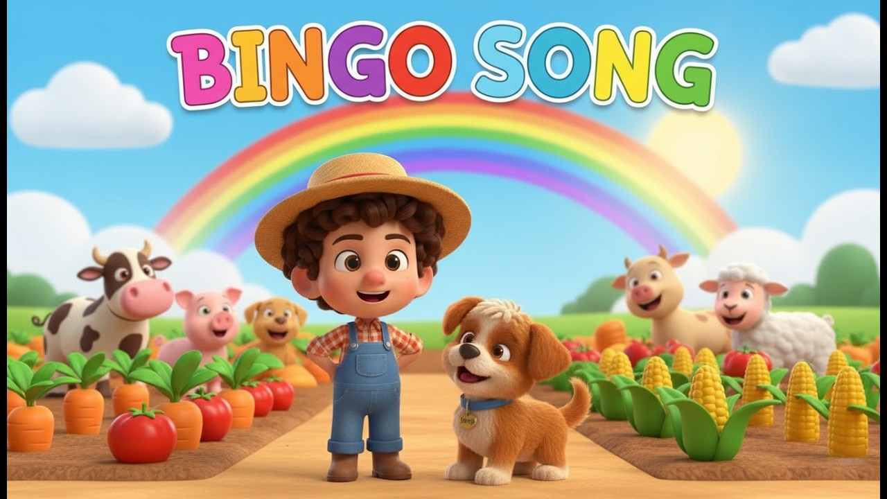 BINGO Song 🐶 | There Was a Farmer Had a Dog | Fun Nursery Rhymes & Kids ...