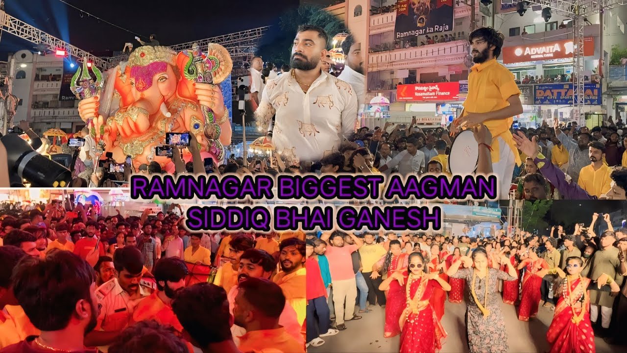 HYDERABAD BIGGEST AGMAN IN RAMNAGAR || SIDDIQ BHAI KA GANESH 2024 || 😱