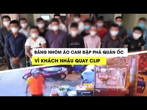 Video Lộ diện băng nhóm áo cam 200 người đập phá quán ốc Ốc... - youtube