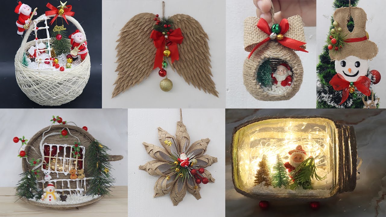 10 Jute craft Christmas decorations ideas Home decorating ideas