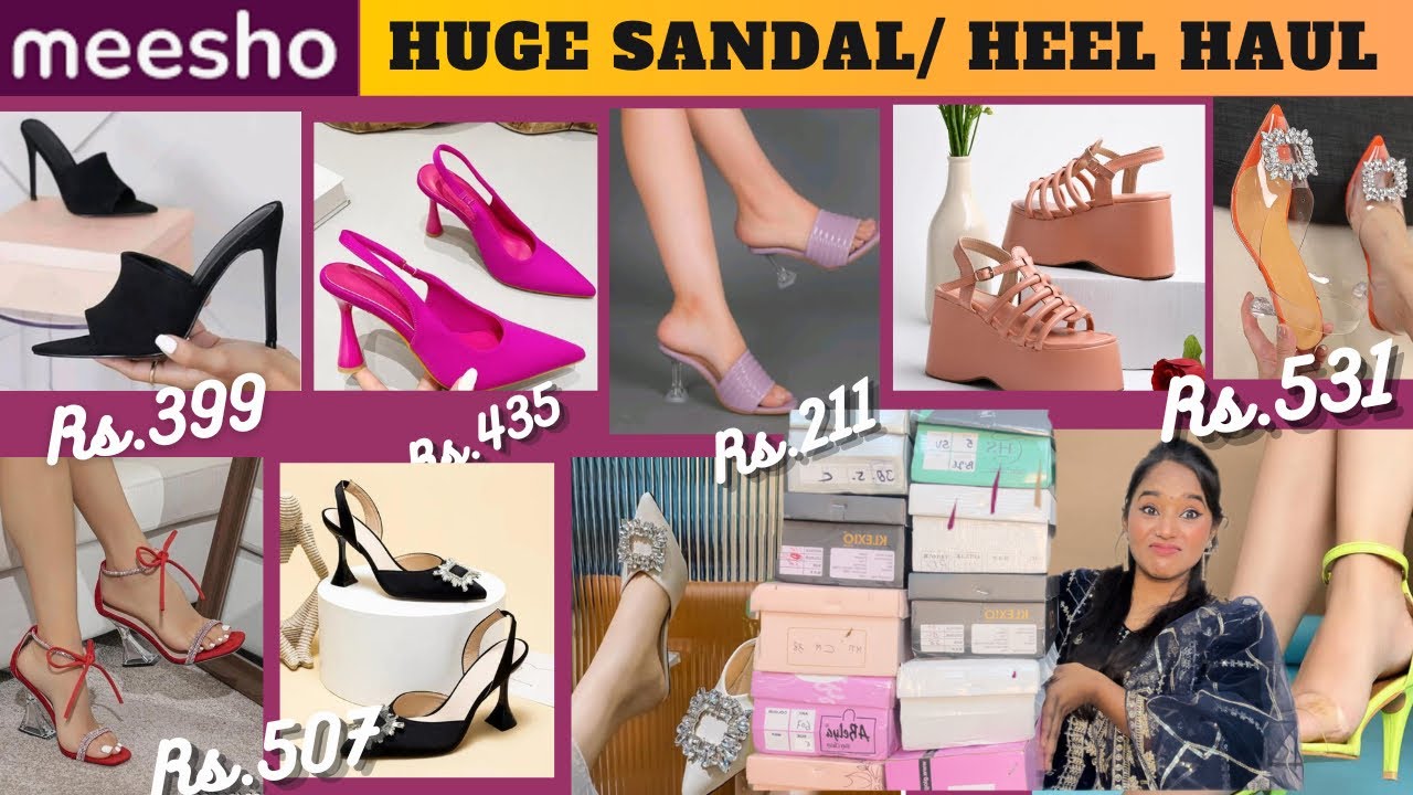 Meesho Huge Cheapest Heel Haul || Omg 😱 Sbse Sasti Heels Start Rs.? || Live Unboxing || Try_On
