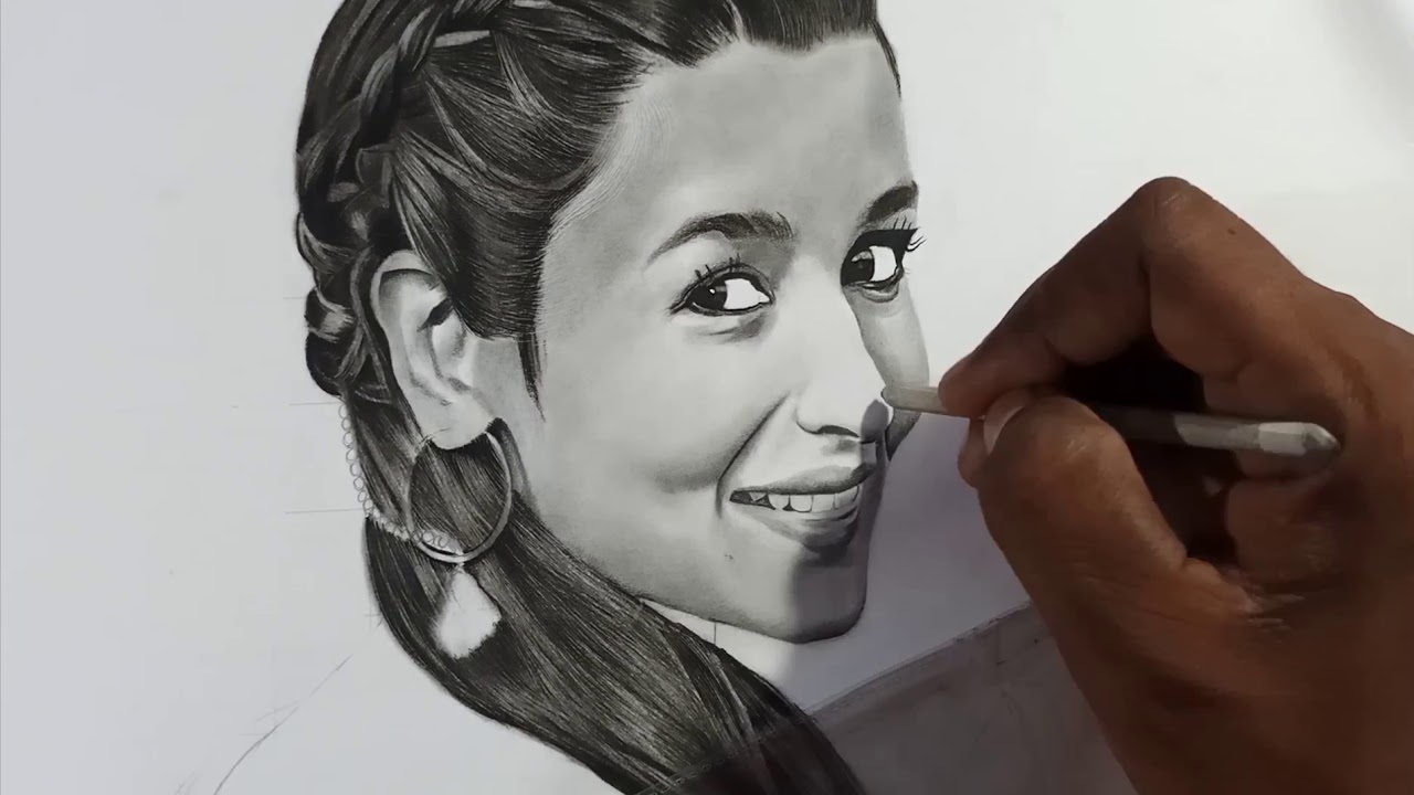 Drawing of Alia bhatt || Alia bhatt - YouTube