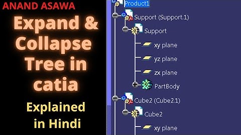 CatiaV5 || How to Expand & Collapse Specification Tree in Catia explained in Hindi || Anand Asawa