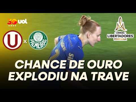 PENALTY FOR PALMEIRAS: PATI MALDANER TAKES THE KICK AND THE BALL SMASHES AGAINST THE POST