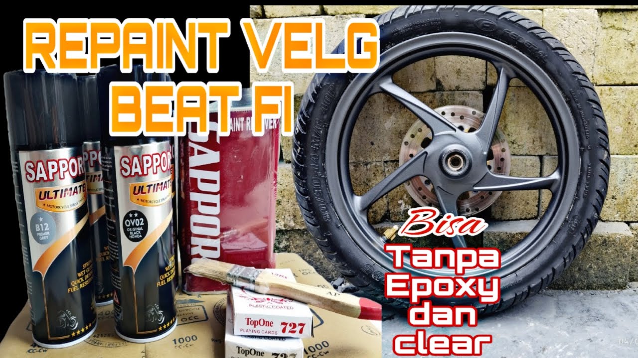 REPAINT VELG MOTOR - OV02 SAPPORO ULTIMATE BLACK ORIGINAL HONDA
