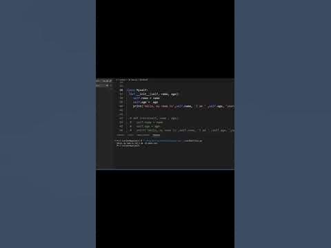 what is init method & self keyword in python||#shorts - YouTube